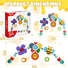 Play arch toy set with hanging animal figures and central light-up activity