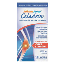 Celadrin joint health dietary supplement box, 1050 mg, 180 softgels front panel