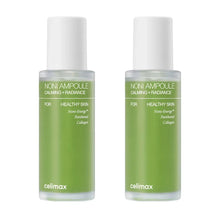 Celimax Noni ampoule serum, two green bottles with pump caps