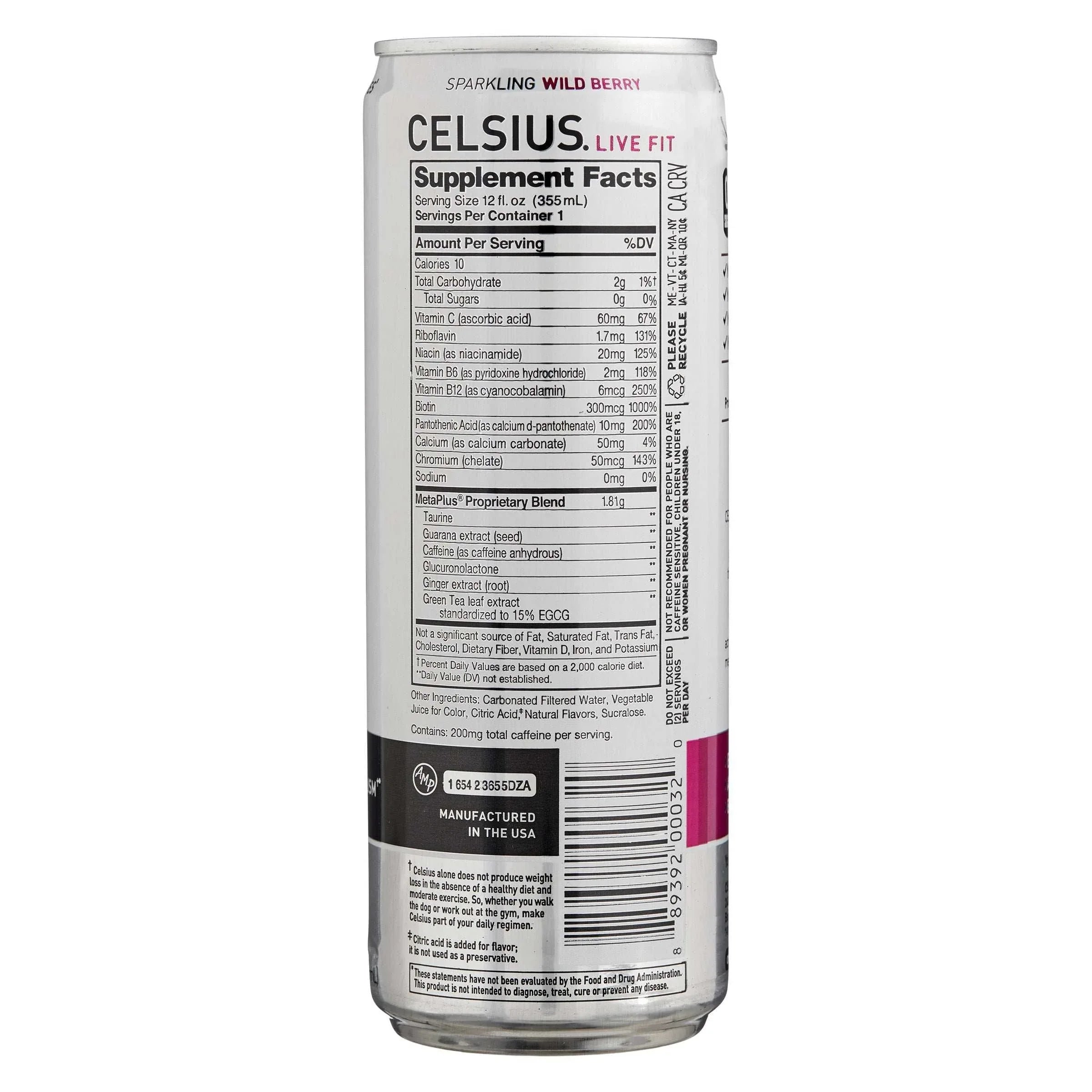Celsius Sparkling Energy Drink, Wild Berry, 12 fl oz, 24-count - USA MEGA SHOP