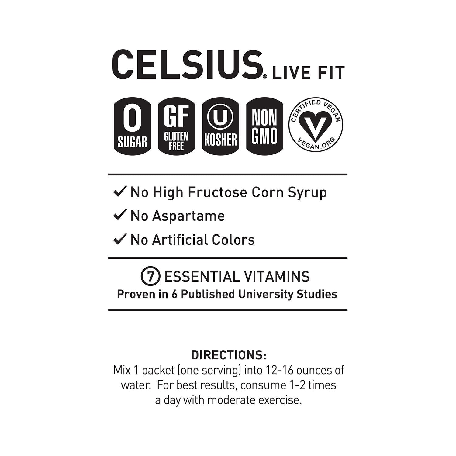 Celsius On The Go Powder Sticks Variety Pack, Essential Energy, 30 pk.