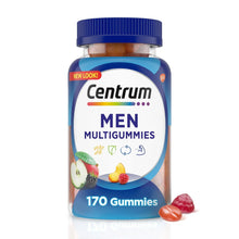 Centrum Men Multigummies bottle, blue cap, 170 gummy label