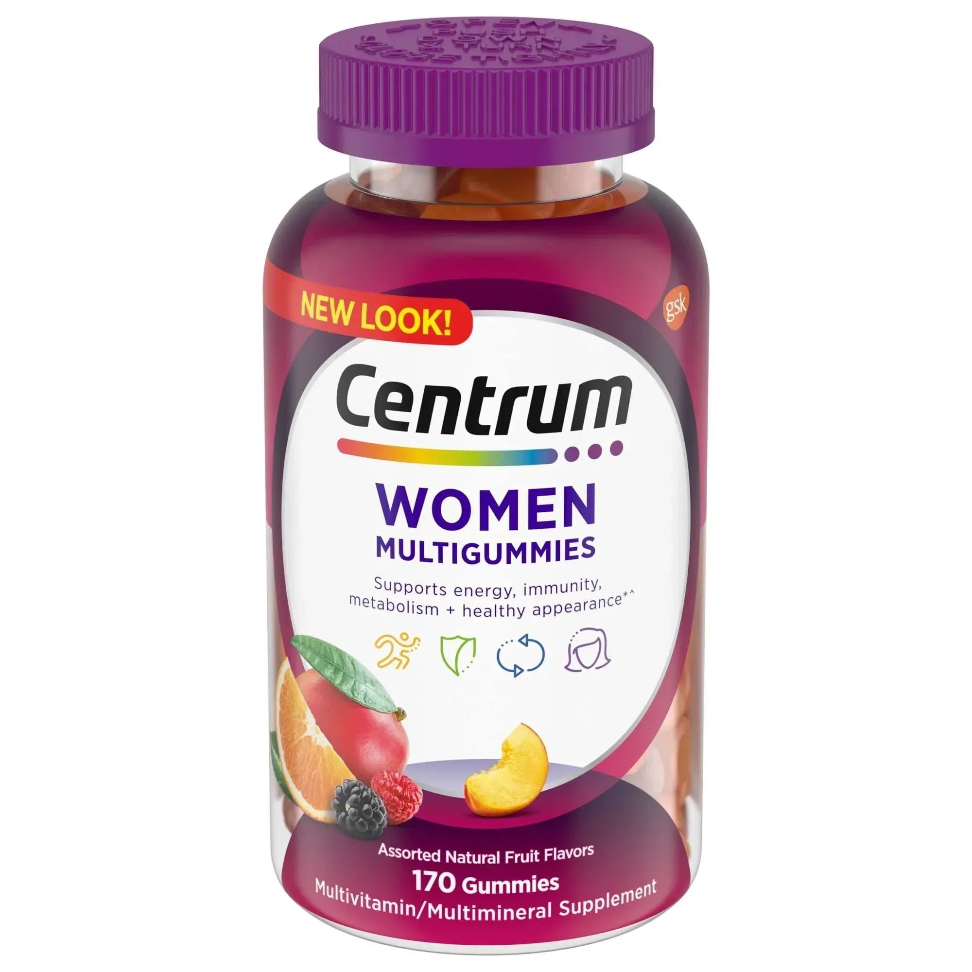 Centrum Multigummies Womens Gummy Vitamins, Multivitamin With Vitamin A, B & C, Assorted Fruit, 100 Count
