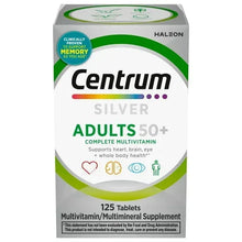 Centrum Silver Adults 50+ multivitamin carton, 125 tablets