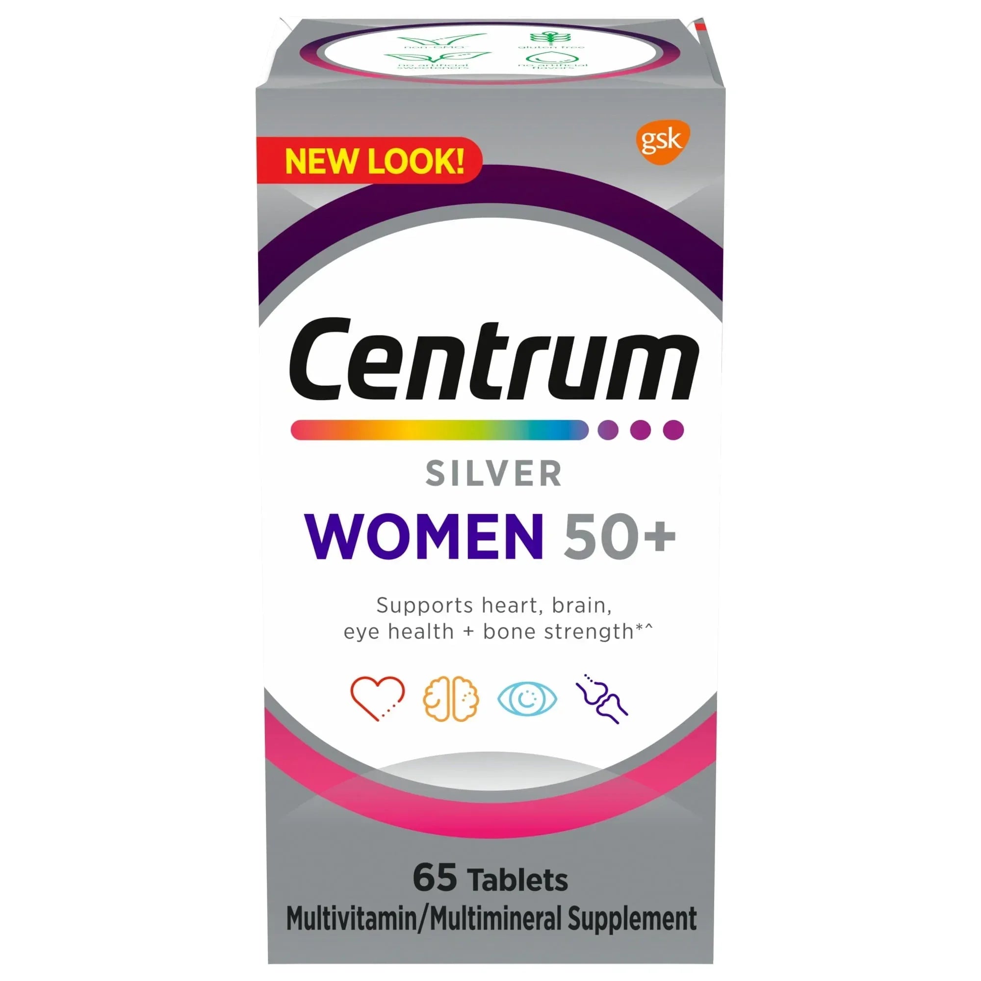 Centrum Silver Womens 50 Plus Multivitamin With Vitamin B, C, D3 & E, 65 Count - USA MEGA SHOP
