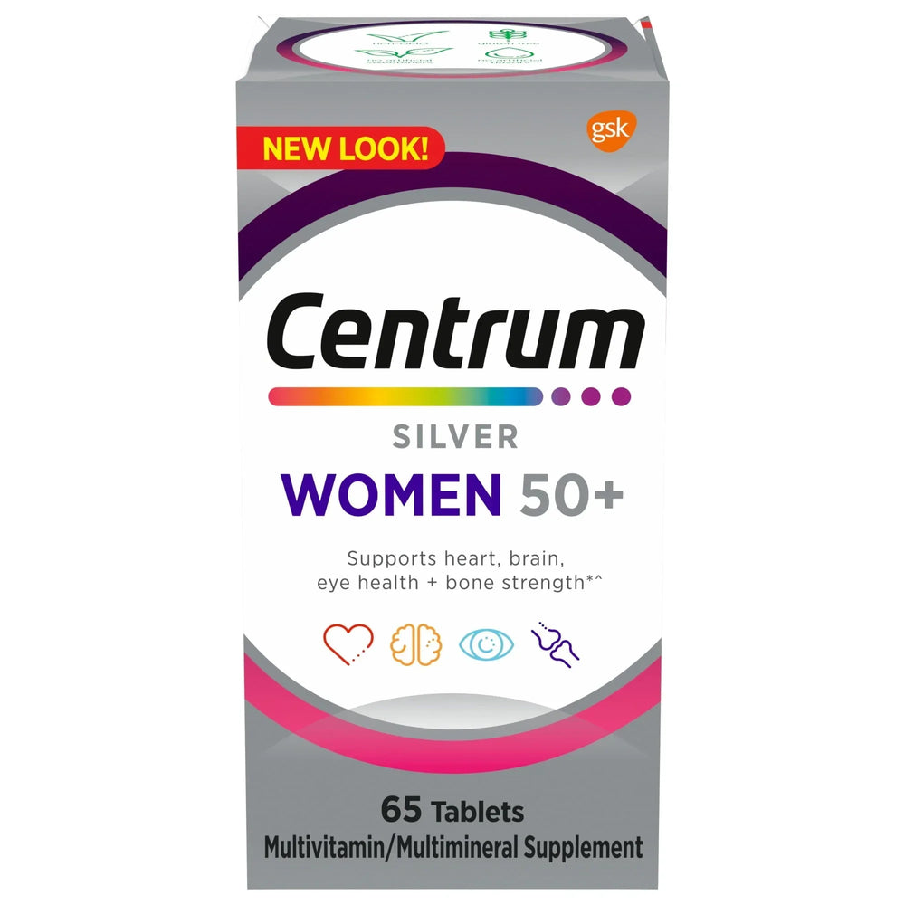 Centrum Silver Womens 50 Plus Multivitamin With Vitamin B, C, D3 & E, 65 Count - USA MEGA SHOP