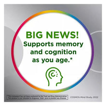 Memory and cognition benefits graphic for Centrum Silver Adults 50+ multivitamin