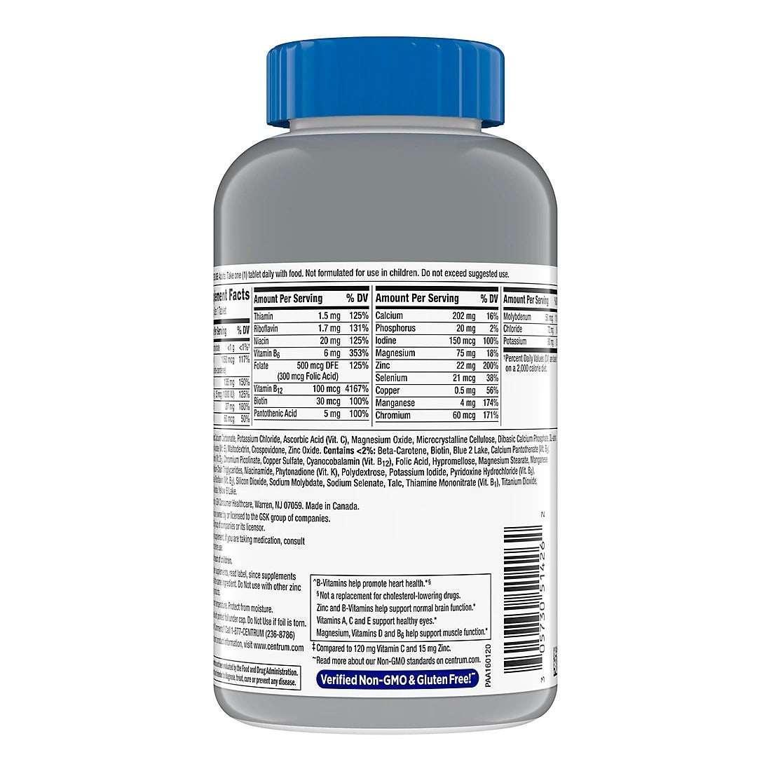 Centrum Silver Men’s Multivitamin and Multimineral Supplement Tablets, 275 Count