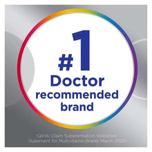 Doctor recommended brand badge for multivitamin supplement with #1 icon