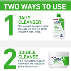 CeraVe Hydrating Facial Cleanser for Normal to Dry Skin, Daily Face Wash for Dryness, 12 fl oz