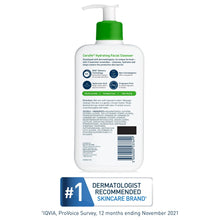 CeraVe Hydrating Facial Cleanser bottle back label with green pump