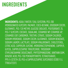 Ingredient list panel with INGREDIENTS heading and long text