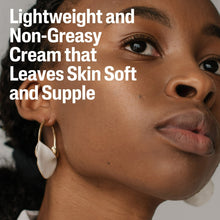 Face cream smear on cheek with model close-up; small jar application area visible