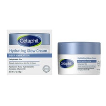 Cetaphil Hydrating Glow Cream set with full-size and smaller jars, both with blue lids