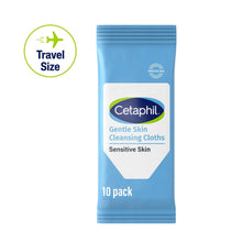 Cetaphil Gentle Skin cleansing cloths travel-size pack, 10 wipes, fragrance free