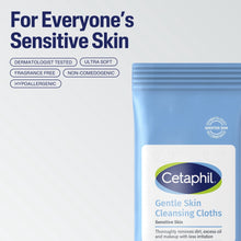 Cetaphil Gentle Skin cleansing cloths pouch for sensitive skin, fragrance-free