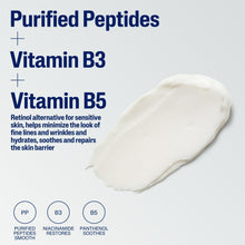 White cream swatch on skincare information card