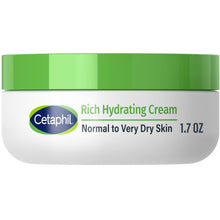Cetaphil Rich Hydrating Cream jar with green cap, 1.7 oz travel size