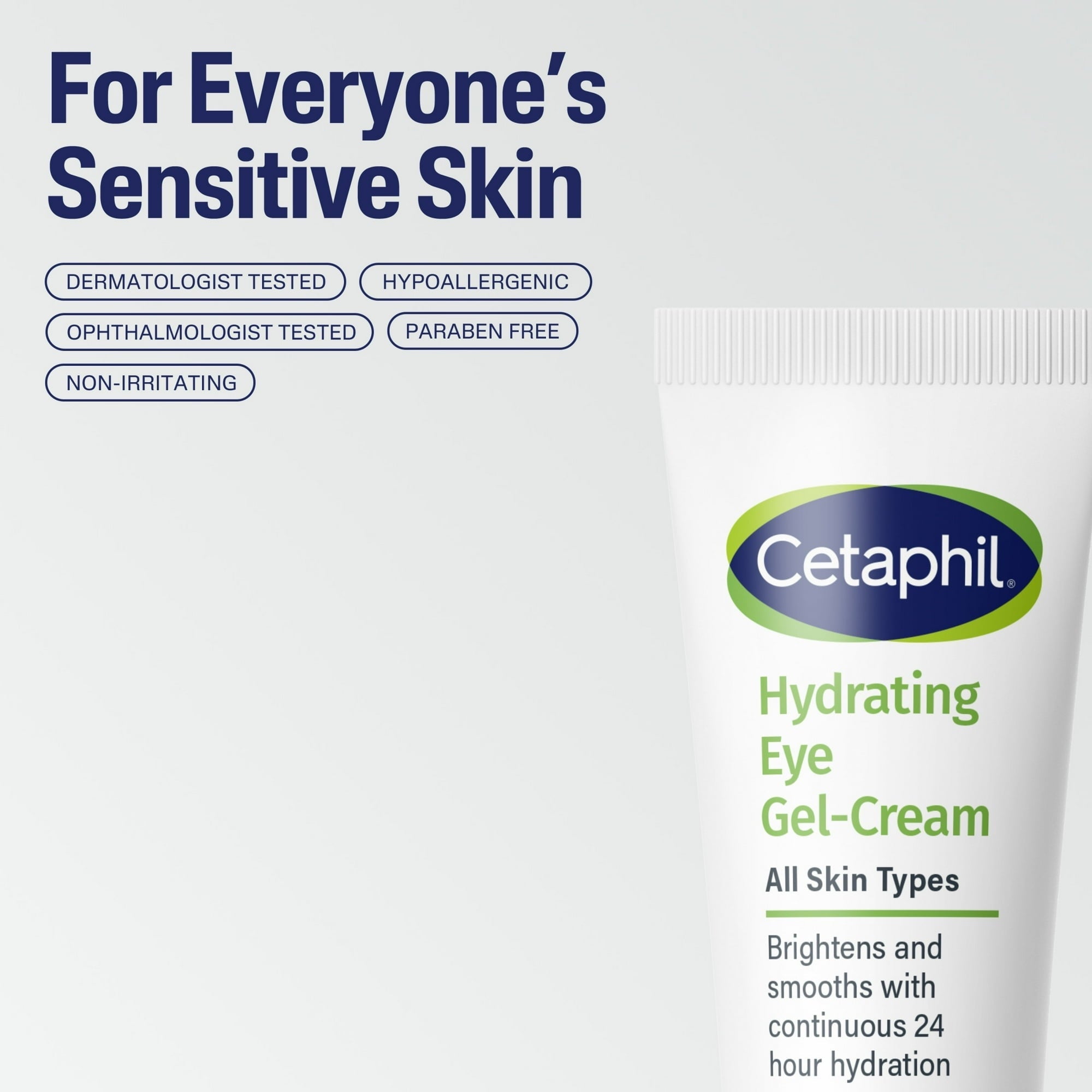 (3 PACK ) Cetaphil Daily Hydrating Eye Gel Cream for Sensitive Skin with Hyaluronic Acid, 0.5 fl oz