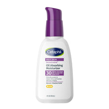Cetaphil DermaControl oil absorbing moisturizer SPF 30 bottle, purple top and label