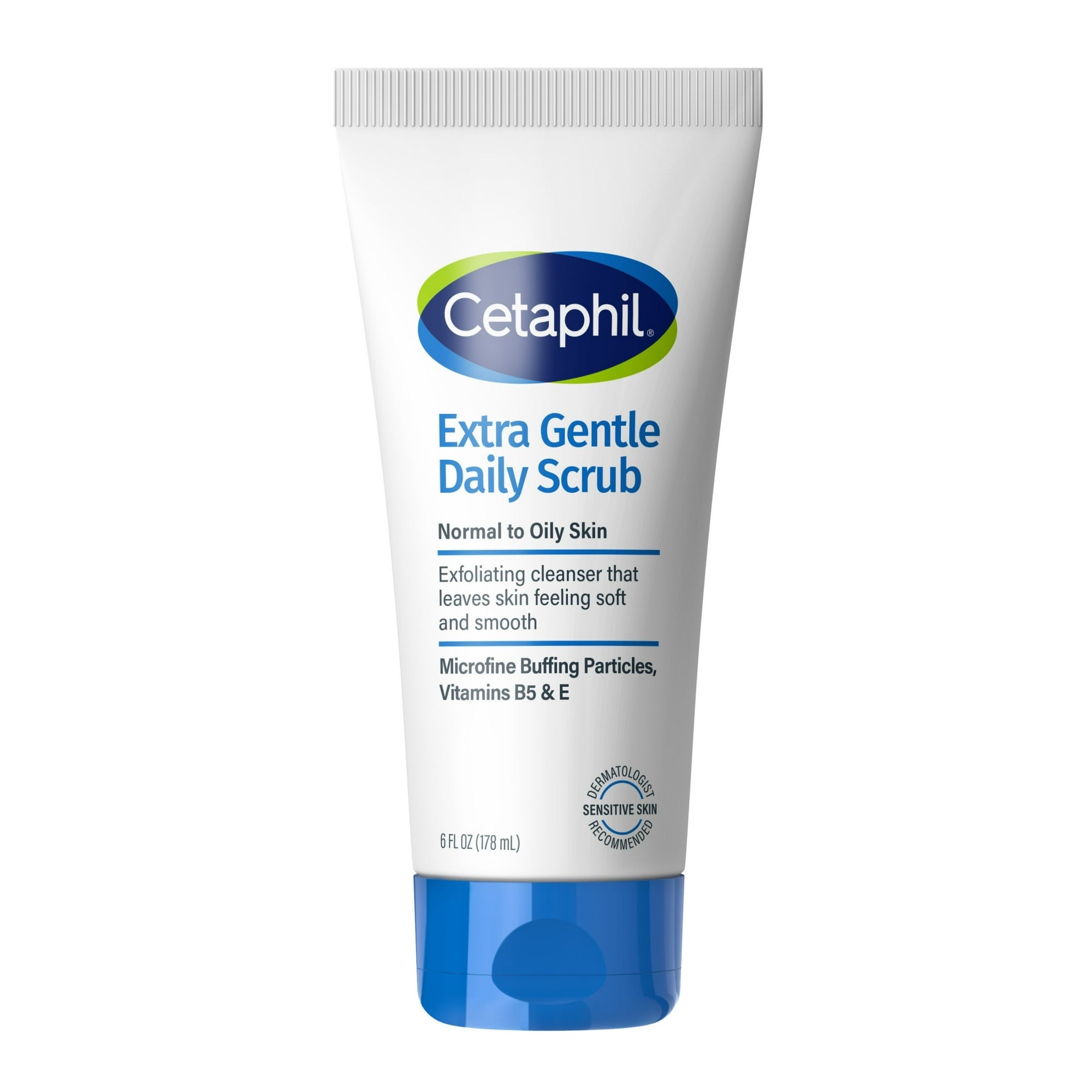 Cetaphil Extra Gentle Daily Face Scrub, Exfoliates & Cleanses, Sensitive Skin, 6 fl oz (3 PACK )