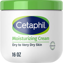 Cetaphil Moisturizing Cream jar, green cap, dry-to-very-dry skin, 16 oz