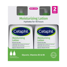 Moisturizing lotion 2-pack box with two white bottles and green labels