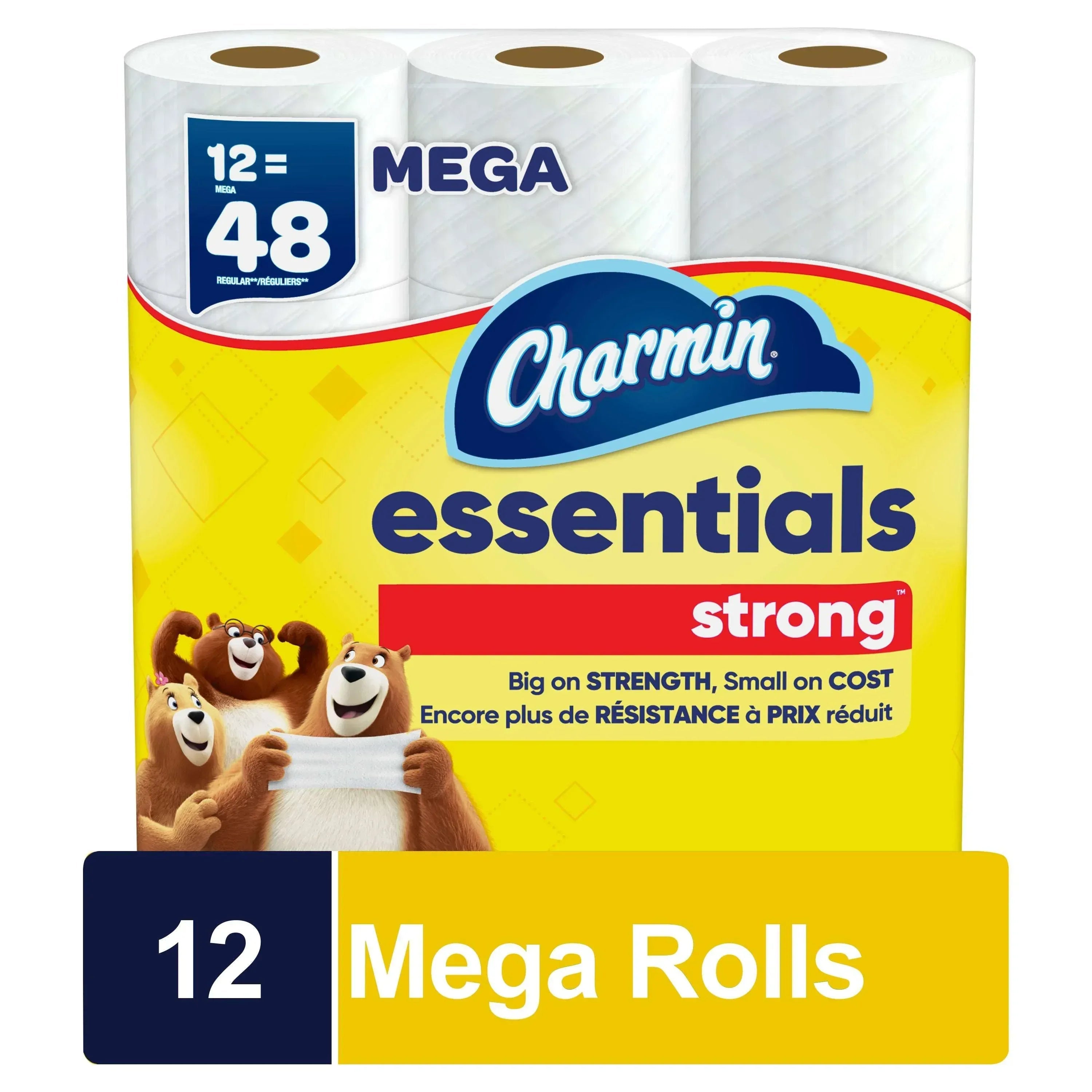 Charmin Essentials Soft Toilet Paper 6 Mega Rolls, 330 Sheets Per Roll
