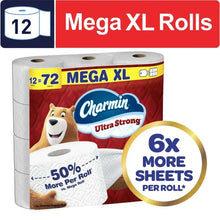 Charmin Ultra Strong toilet paper 12 Mega XL roll multipack, 330 sheets each