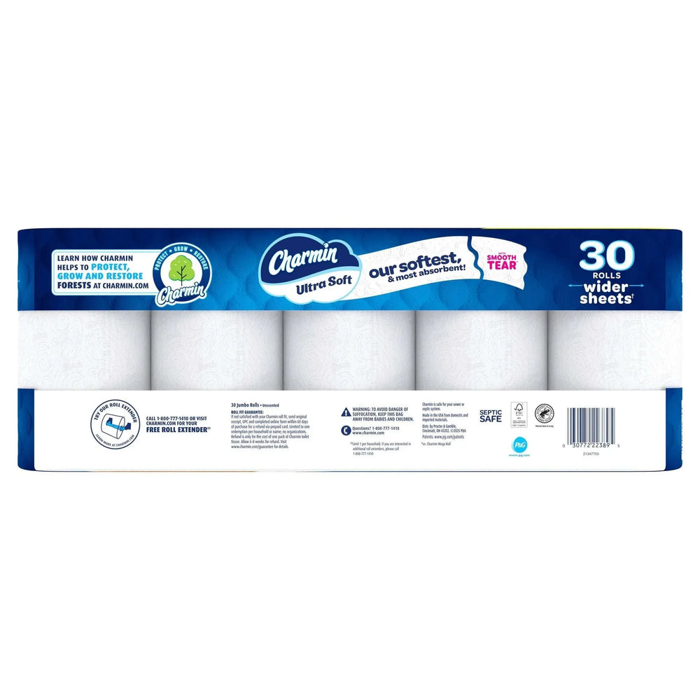 Charmin Ultra Soft Bath Tissue, 2-Ply, 213 Sheets, 30 Rolls - USA MEGA SHOP