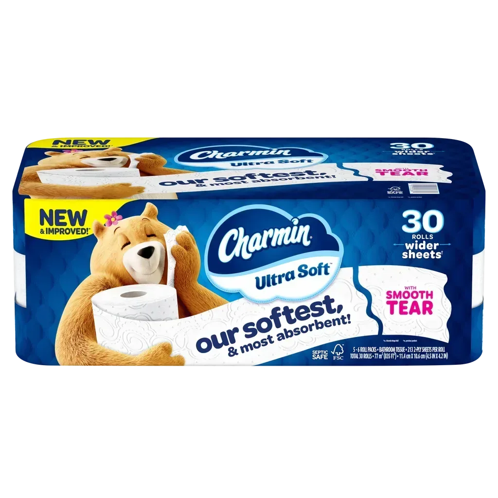 Charmin Ultra Soft Bath Tissue, 2-Ply, 213 Sheets, 30 Rolls