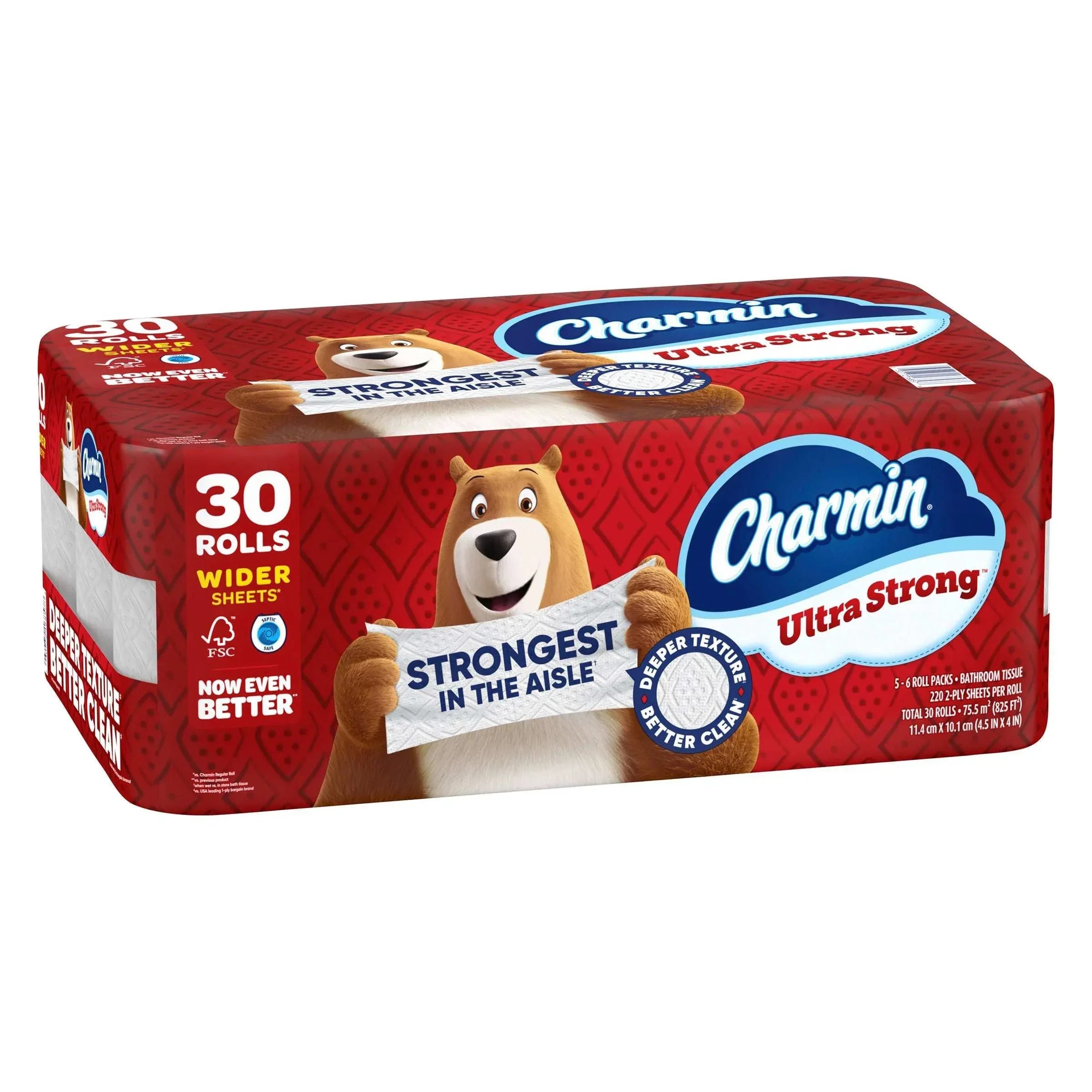 Charmin Ultra Strong Bath Tissue, 2-Ply, 220 Sheets, 30 Rolls - USA MEGA SHOP