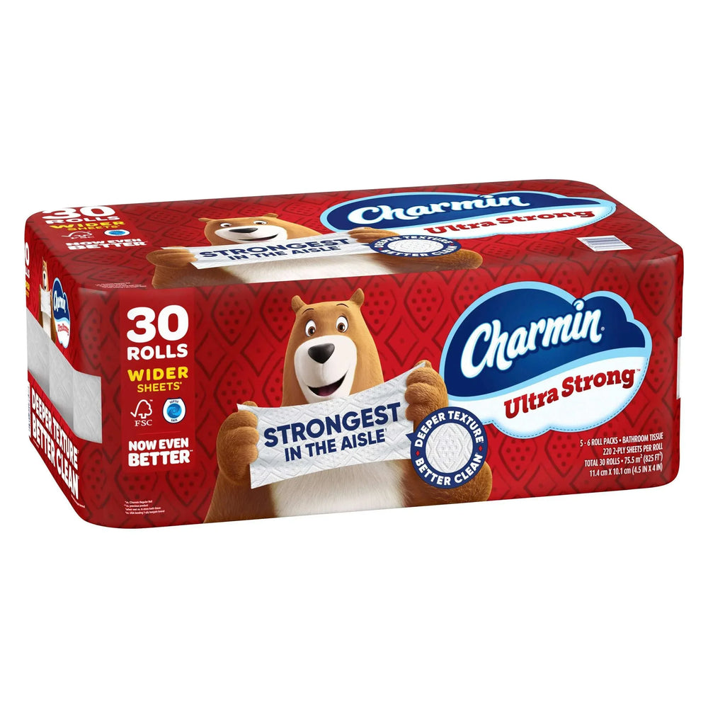 Charmin Ultra Strong Bath Tissue, 2-Ply, 220 Sheets, 30 Rolls - USA MEGA SHOP