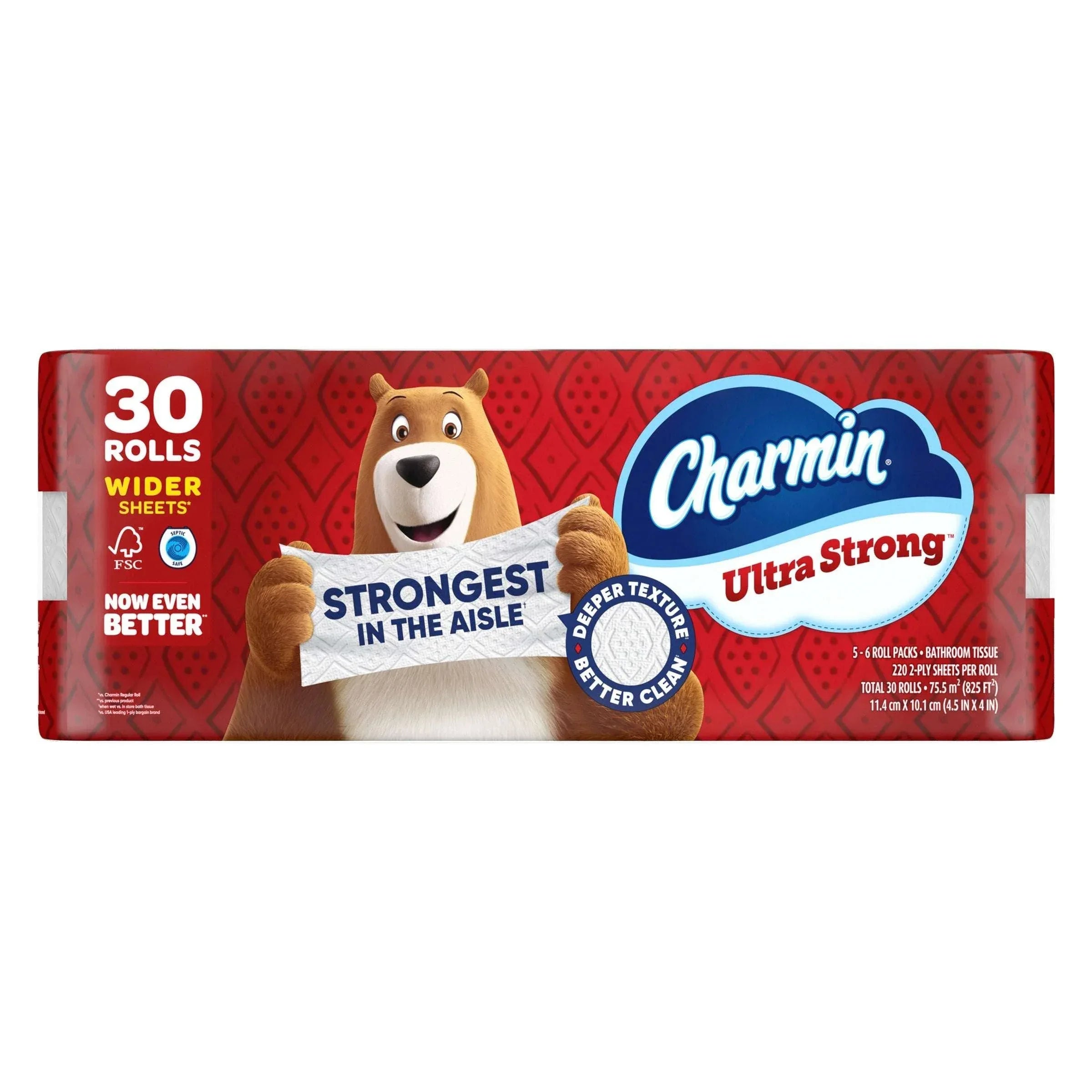 Charmin Ultra Strong Bath Tissue, 2-Ply, 220 Sheets, 30 Rolls - USA MEGA SHOP