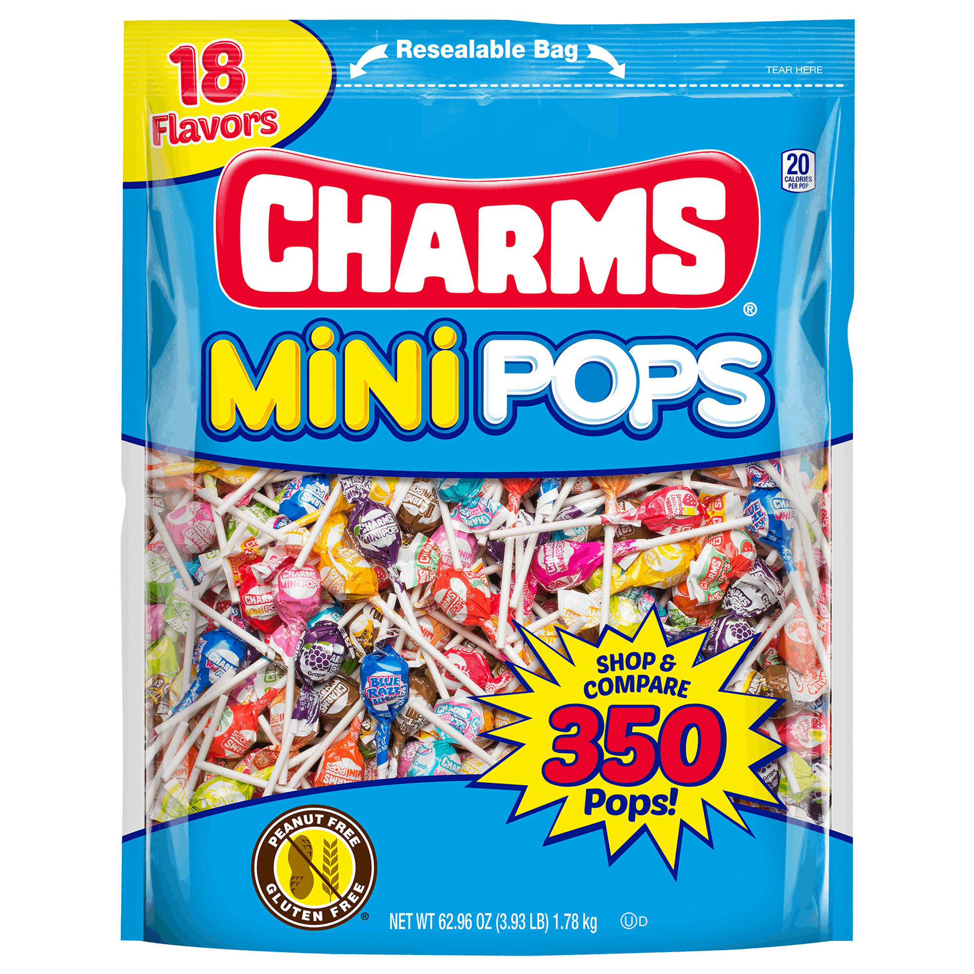 Charms Mini Pops, Assorted Flavors, 350-count