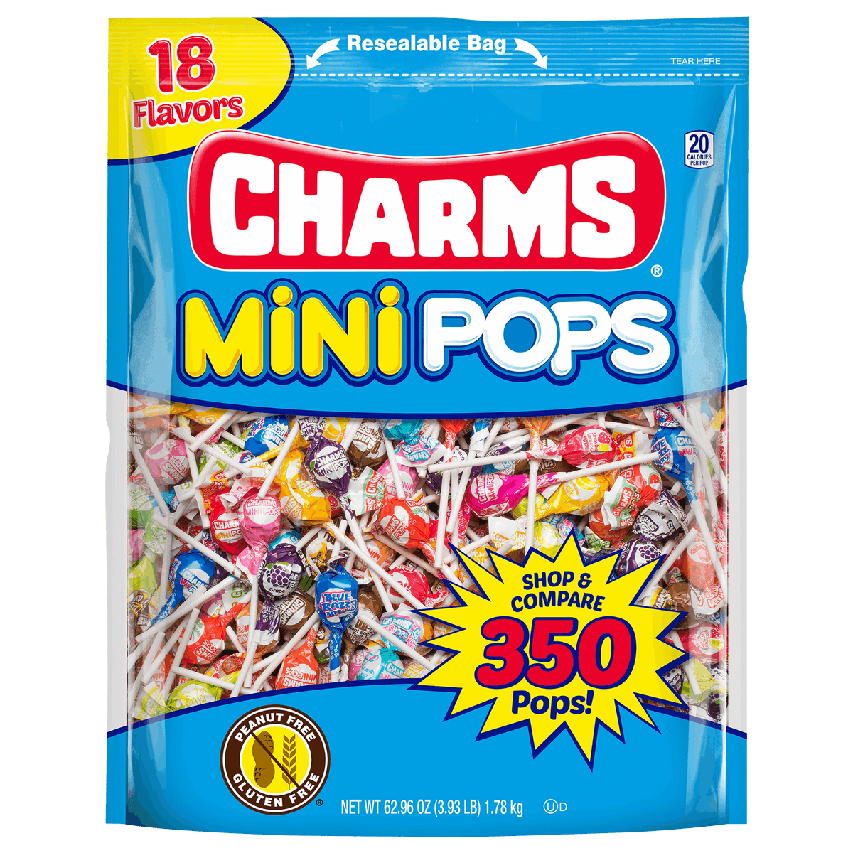 Charms Mini Pops, Assorted Flavors, 350-count
