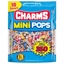 Mini candy pops assorted flavor resealable bag with colorful wrapped candies