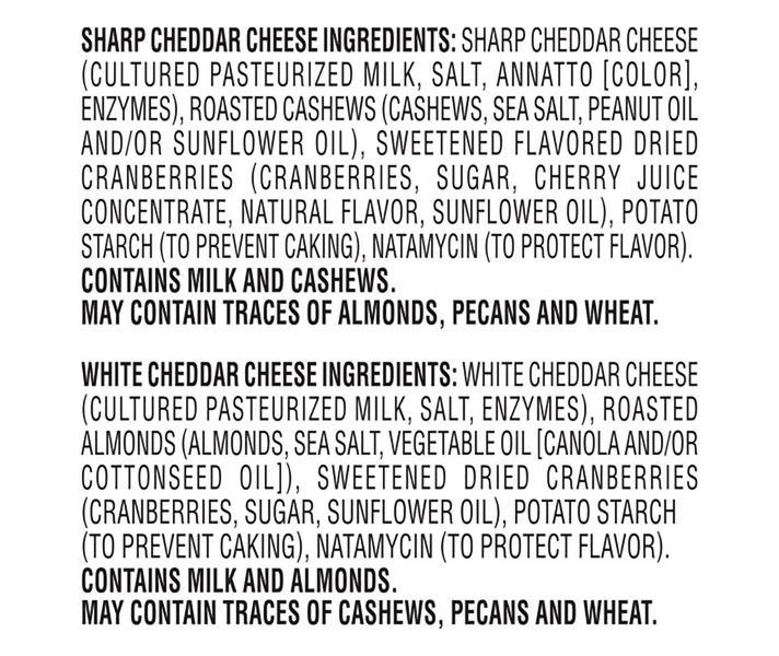 Cheese, Fruit and Nut Snacks, 12 pack
