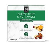 Snack multipack box showing two cheese mixes and 6 single-serve portions