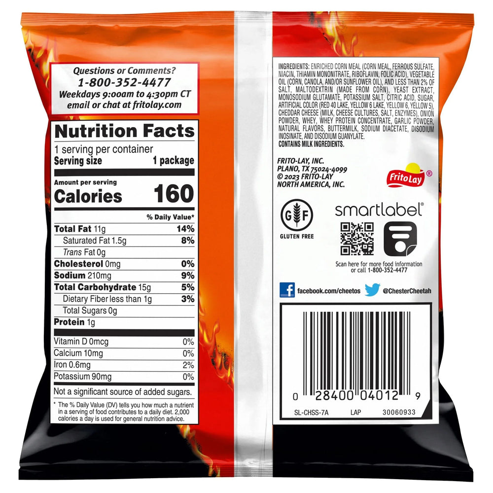 Cheetos Crunchy, Flamin' Hot, 1 oz, 50-count - USA MEGA SHOP