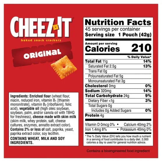 Cheez-It Crackers, Cheddar, 1.5 oz, 45-count - USA MEGA SHOP