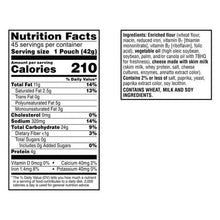 Cheez-It baked snack crackers nutrition label with ingredients and calories