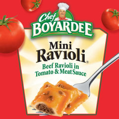 Chef Boyardee Mini Ravioli, Beef Ravioli in Pasta Sauce, Ready-to-Eat Meal, 15 oz. Can - USA MEGA SHOP