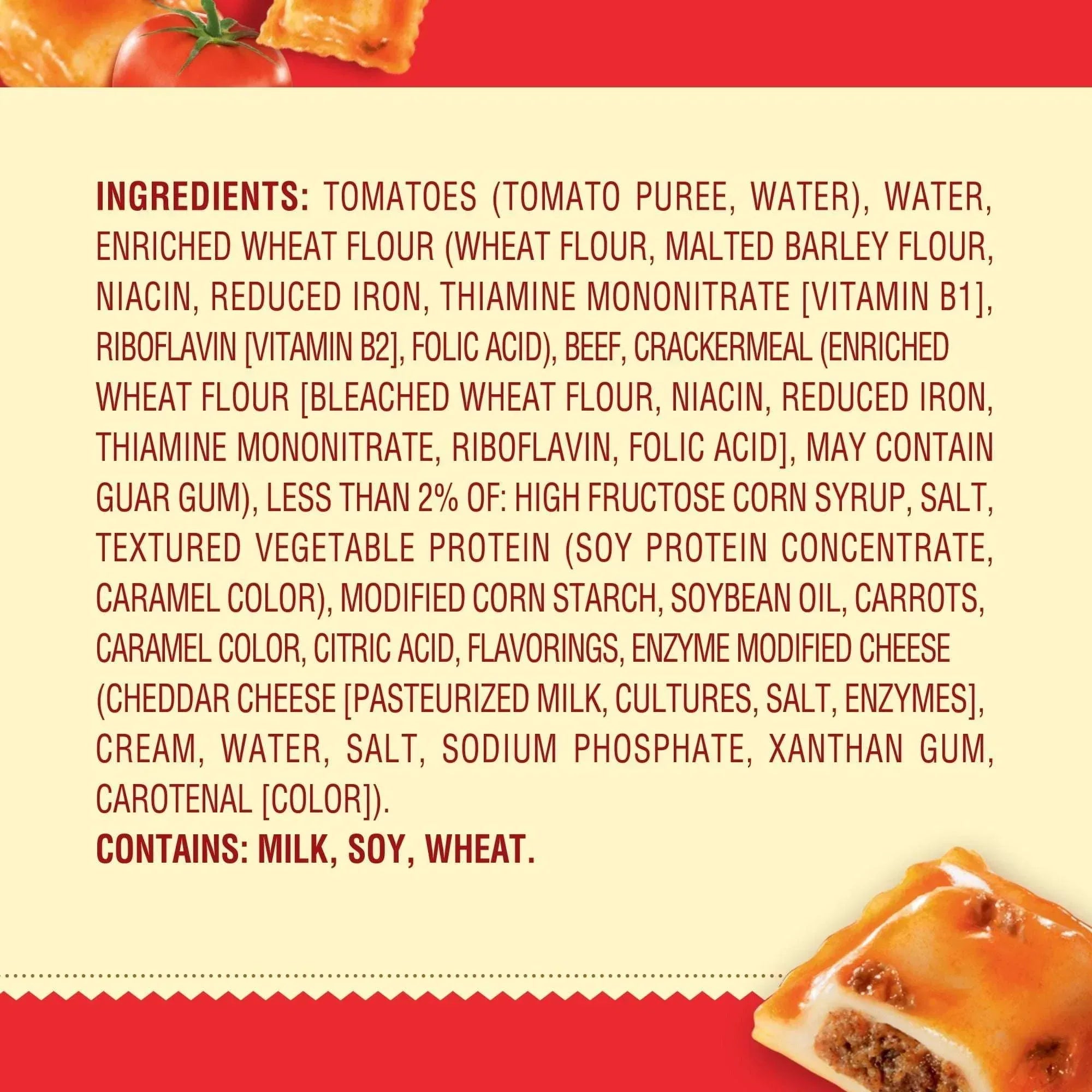 Chef Boyardee Mini Ravioli, Beef Ravioli in Pasta Sauce, Ready-to-Eat Meal, 15 oz. Can