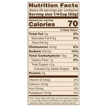 Nutrition Facts panel for hot dog chili sauce, calories and serving size