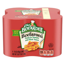Chef Boyardee Beefaroni pasta sauce value pack 4 cans red multipack