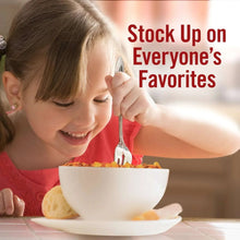 Chef Boyardee Beefaroni bowl with spoon for a child meal