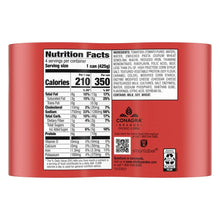 Chef Boyardee Beefaroni nutrition facts and ingredients panel on can