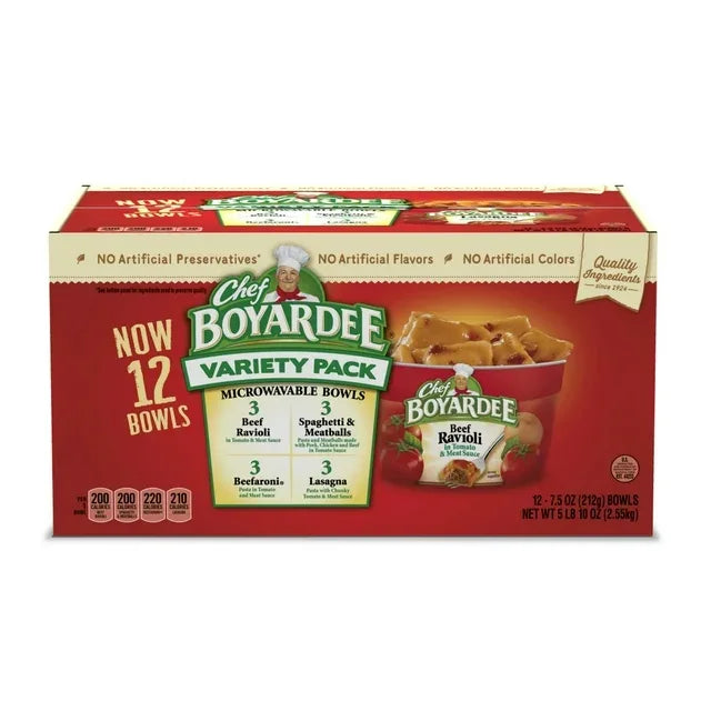 Chef Boyardee Variety Pack 7.5 oz., 12 pk. - USA MEGA SHOP