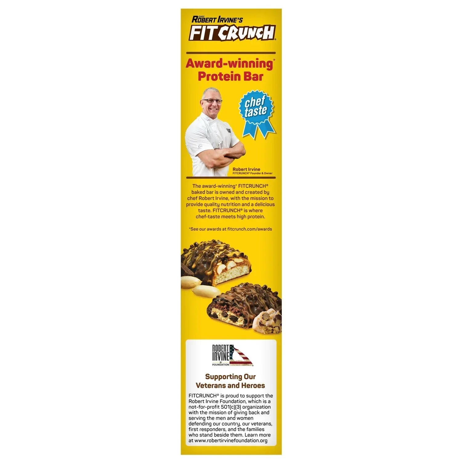 Chef Robert Irvine's FITCRUNCH High Protein Baked Bars, Variety Pack, 1.62 oz. 18 ct.